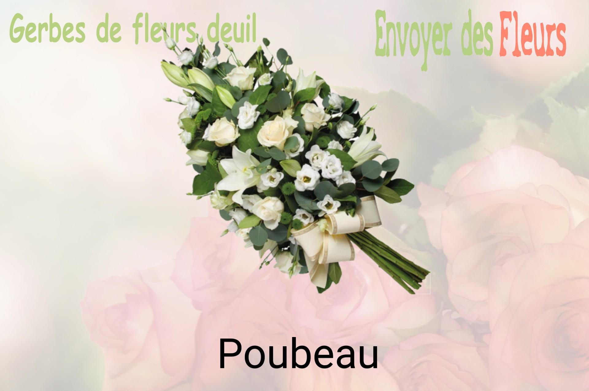 Gerbe de fleurs de deuil livrée à Poubeau